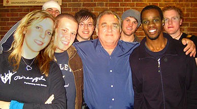 With students at the Academy of Contemporary Music Guilford,  Feburary 2008